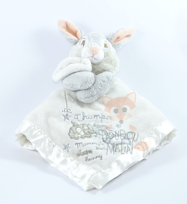 Panpan plat lapin gris beige thumper mummys sleepy little bunny 